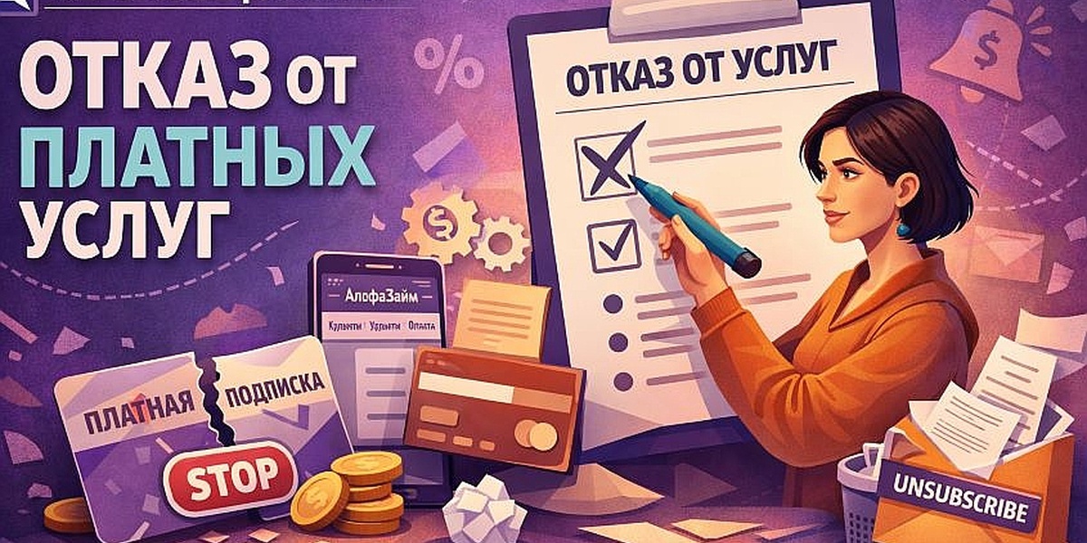 Альфа-Займ: как отписаться от платных услуг и вернуть деньги