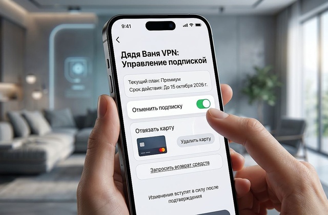 Как отключить подписку Дядя Ваня VPN: пошаговая инструкция, отвязка карты и возврат средств