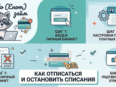 Enoto (Енот) займ — как отписаться от платных услуг и остановить списания