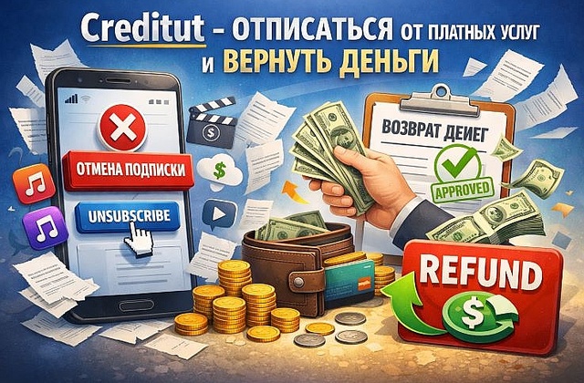 Кредитут - отписаться от платных услуг
