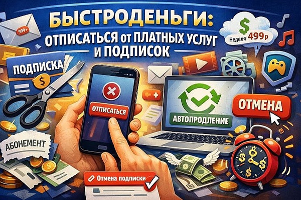 Быстроденьги: отписаться от платных услуг и подписок в 2026 году