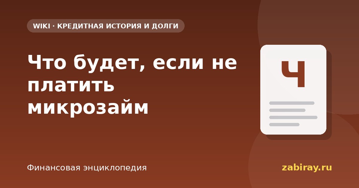 Что будет, если не платить микрозайм